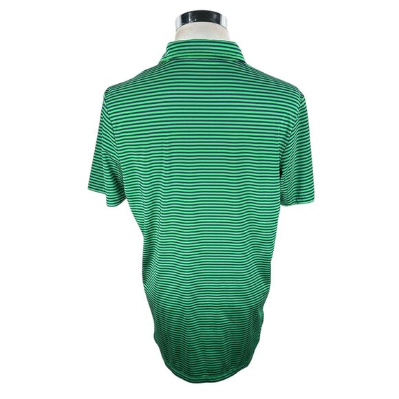 RLX Ralph Lauren Polo Shirt Men’s Medium Green Striped Short Sleeve Merion Golf - Picture 4 of 8